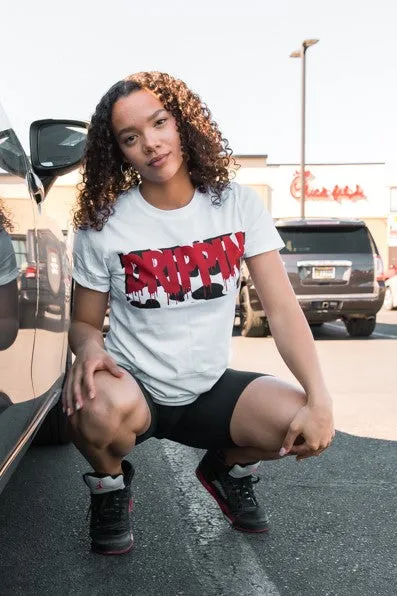 Cow Print Drippin V2 (F&B) | White Tee (Chick-fil-A)