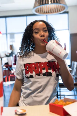 Cow Print Drippin V2 (F&B) | White Tee (Chick-fil-A)
