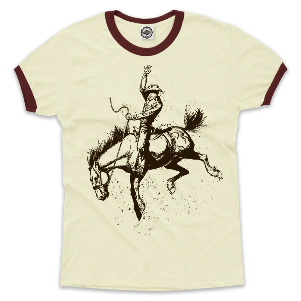 Cowboy Bronco Men's Ringer Tee
