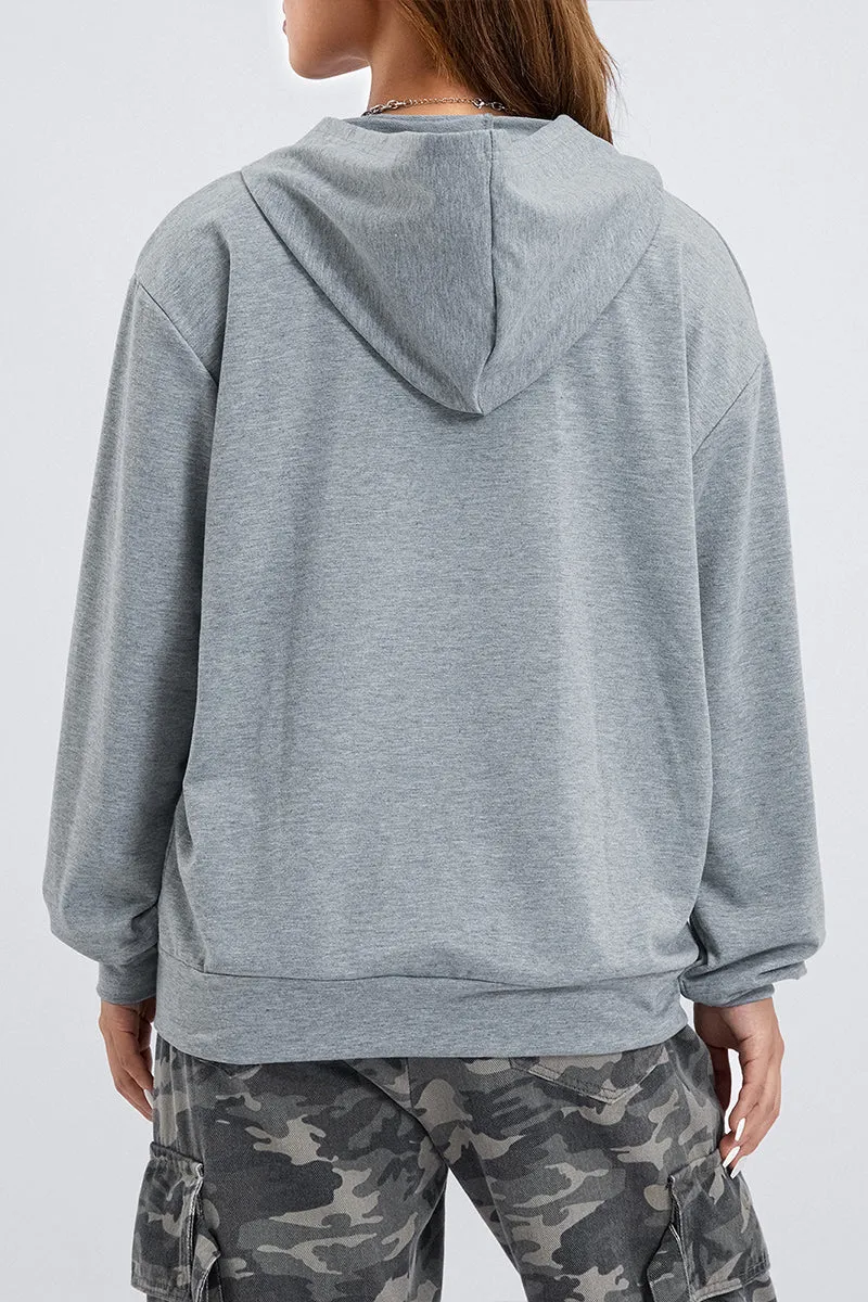 CR3337 Graphic Hoodie Jacket Outerwear