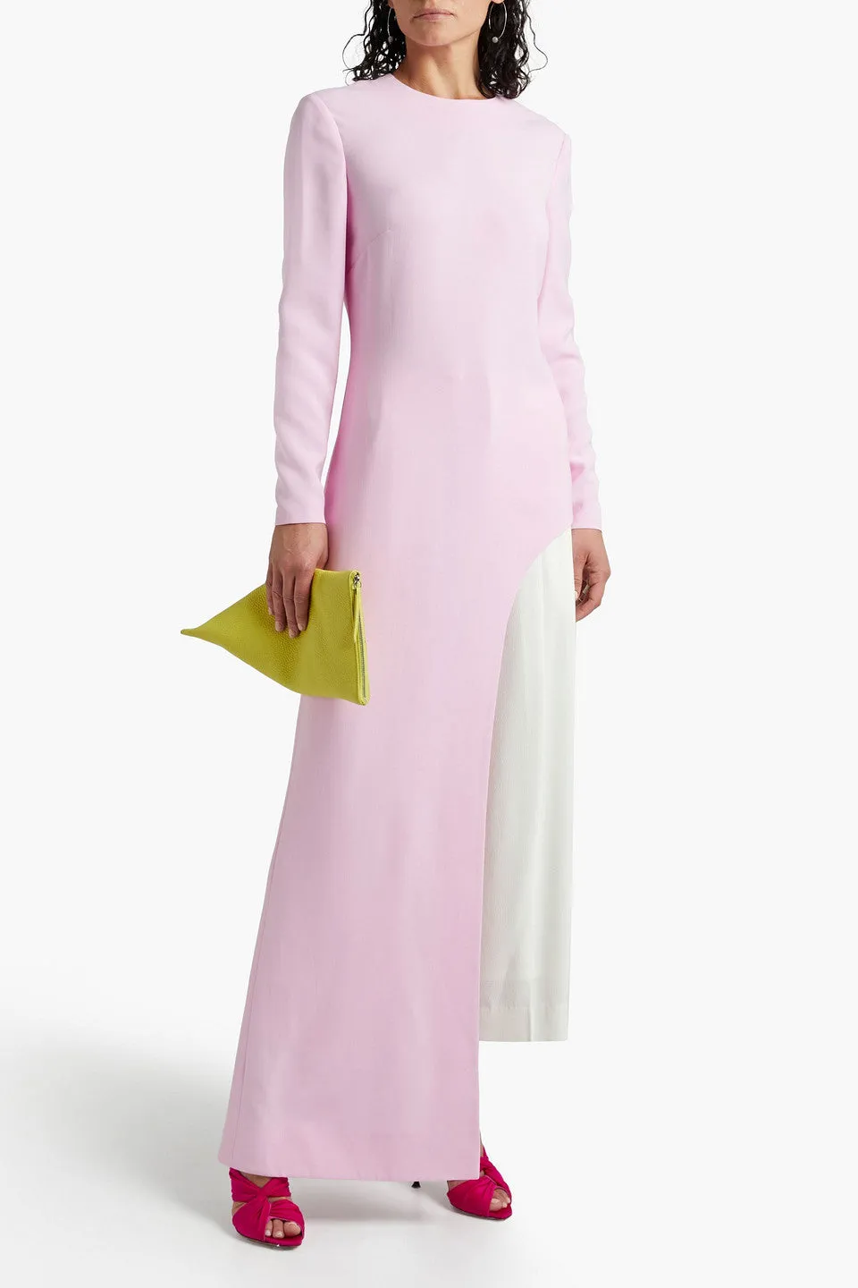 Crepe High Low Top - Hot Pink