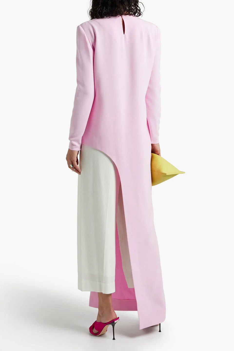 Crepe High Low Top - Hot Pink