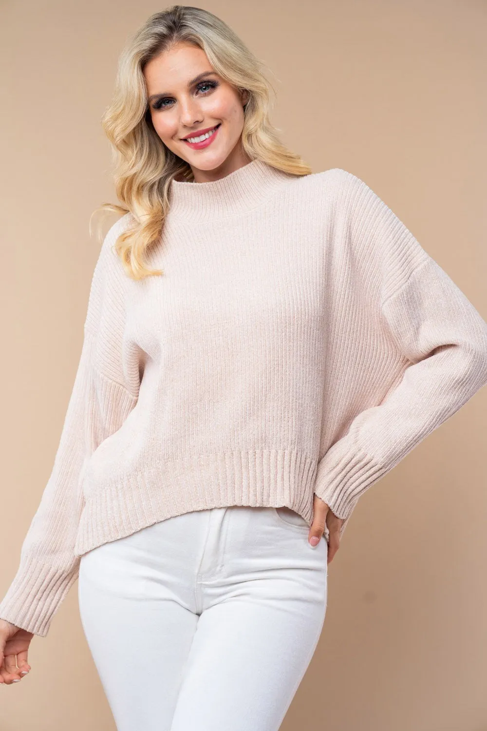 Cuddle Up Mock Neck Sweater - Final Sale