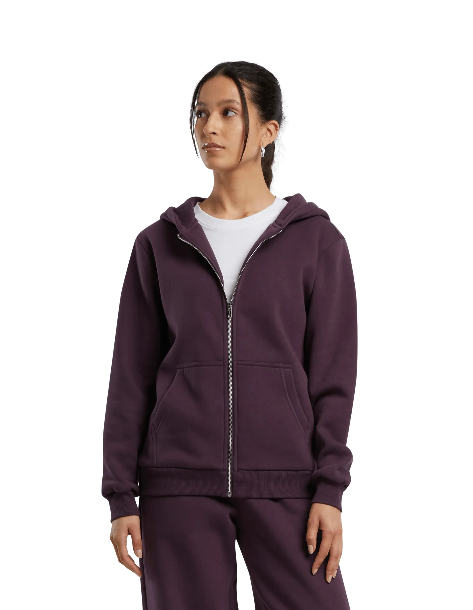 Damen Fluffy Zip Kapuzenpullover Jacke mit Ihrem Logo