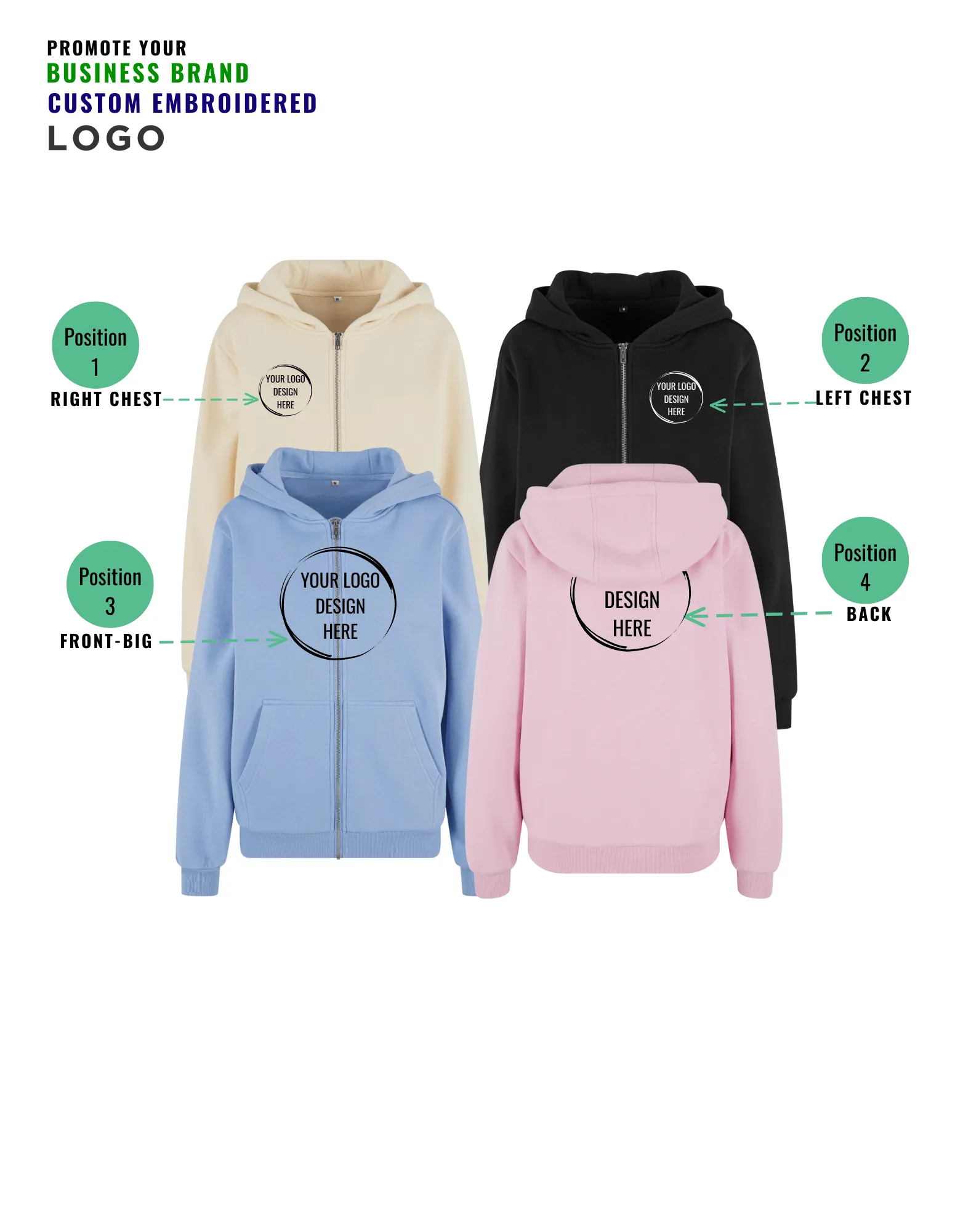 Damen Fluffy Zip Kapuzenpullover Jacke mit Ihrem Logo