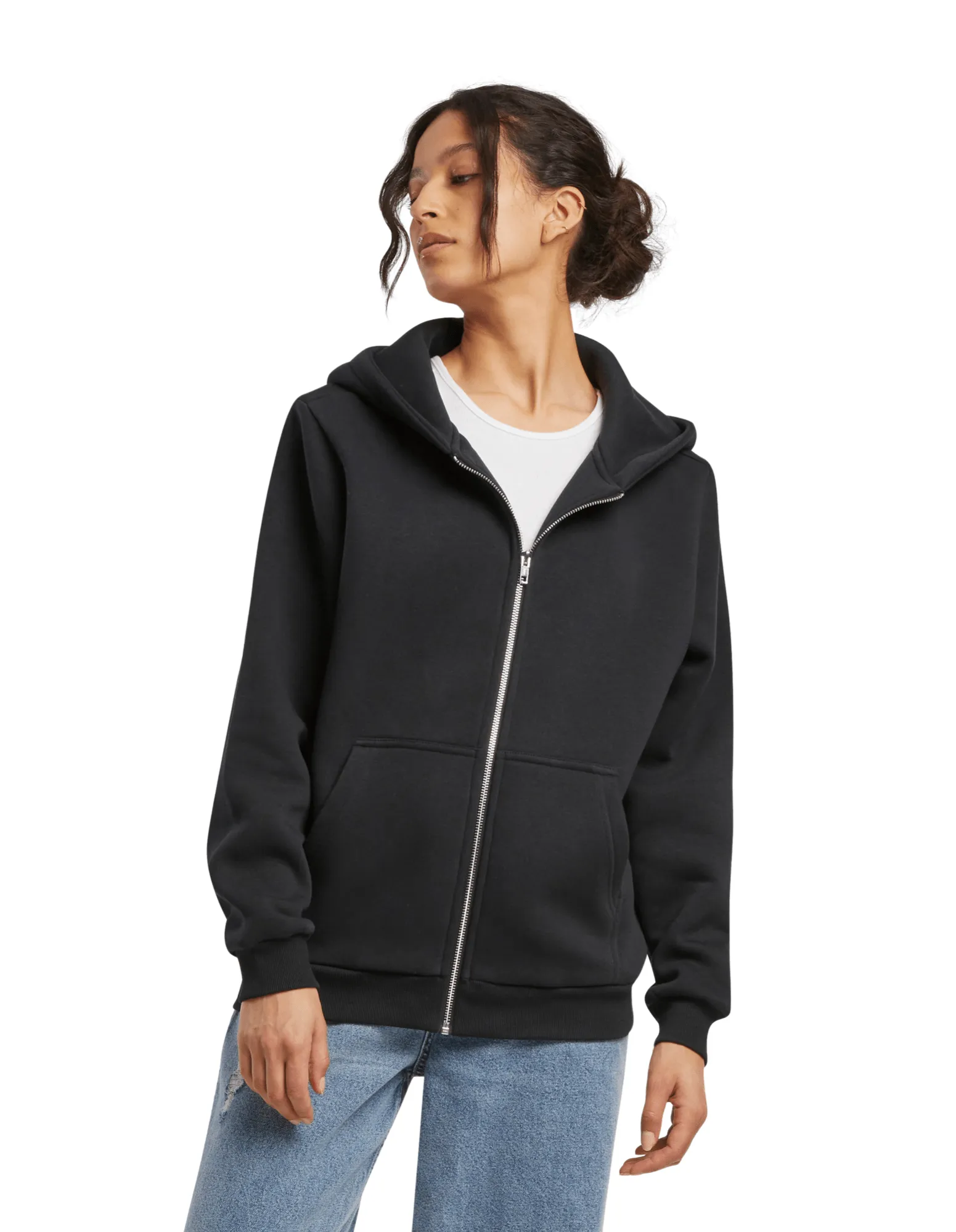 Damen Fluffy Zip Kapuzenpullover Jacke mit Ihrem Logo