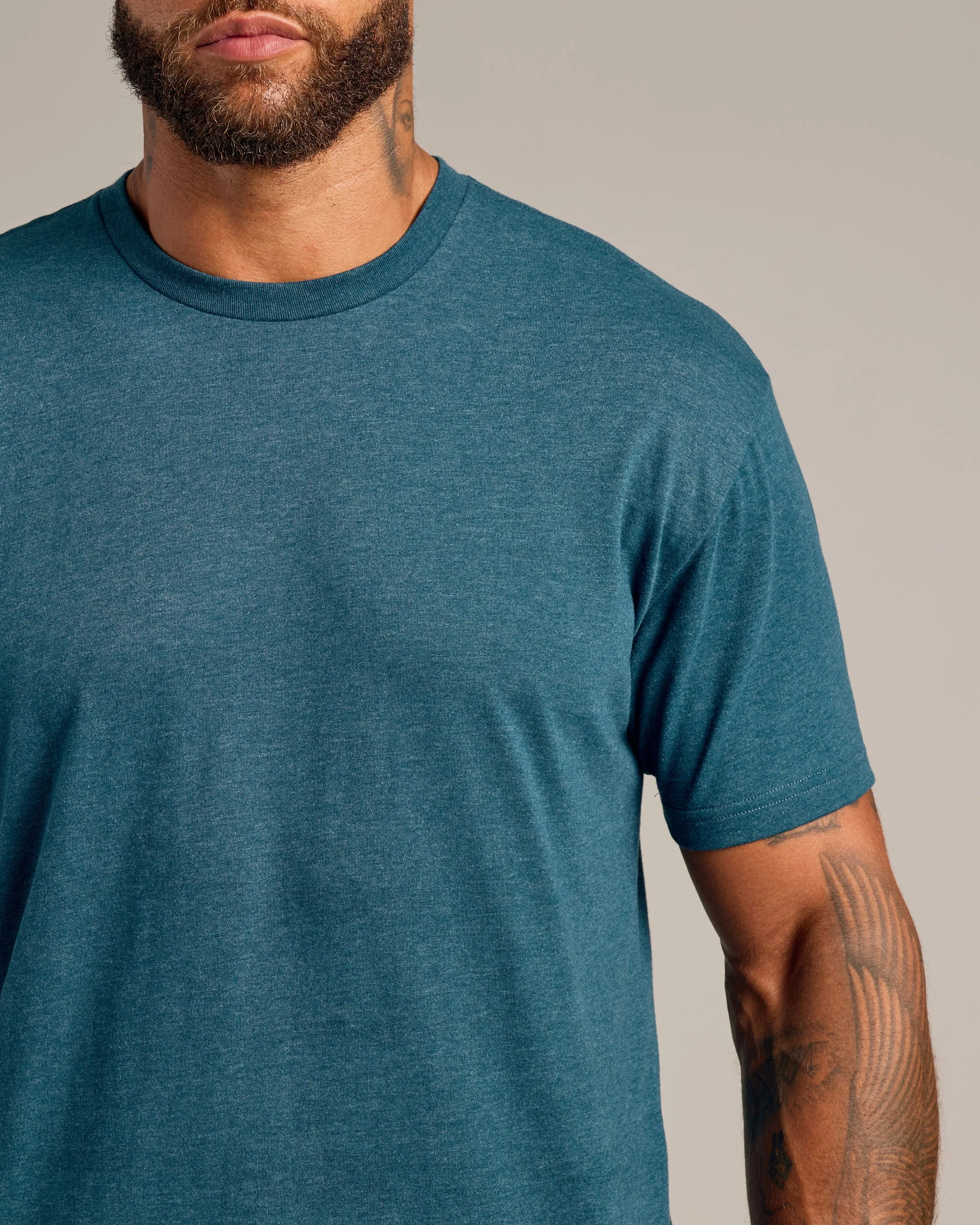 Dark Heather Pond Short Sleeve Crew Neck Tee