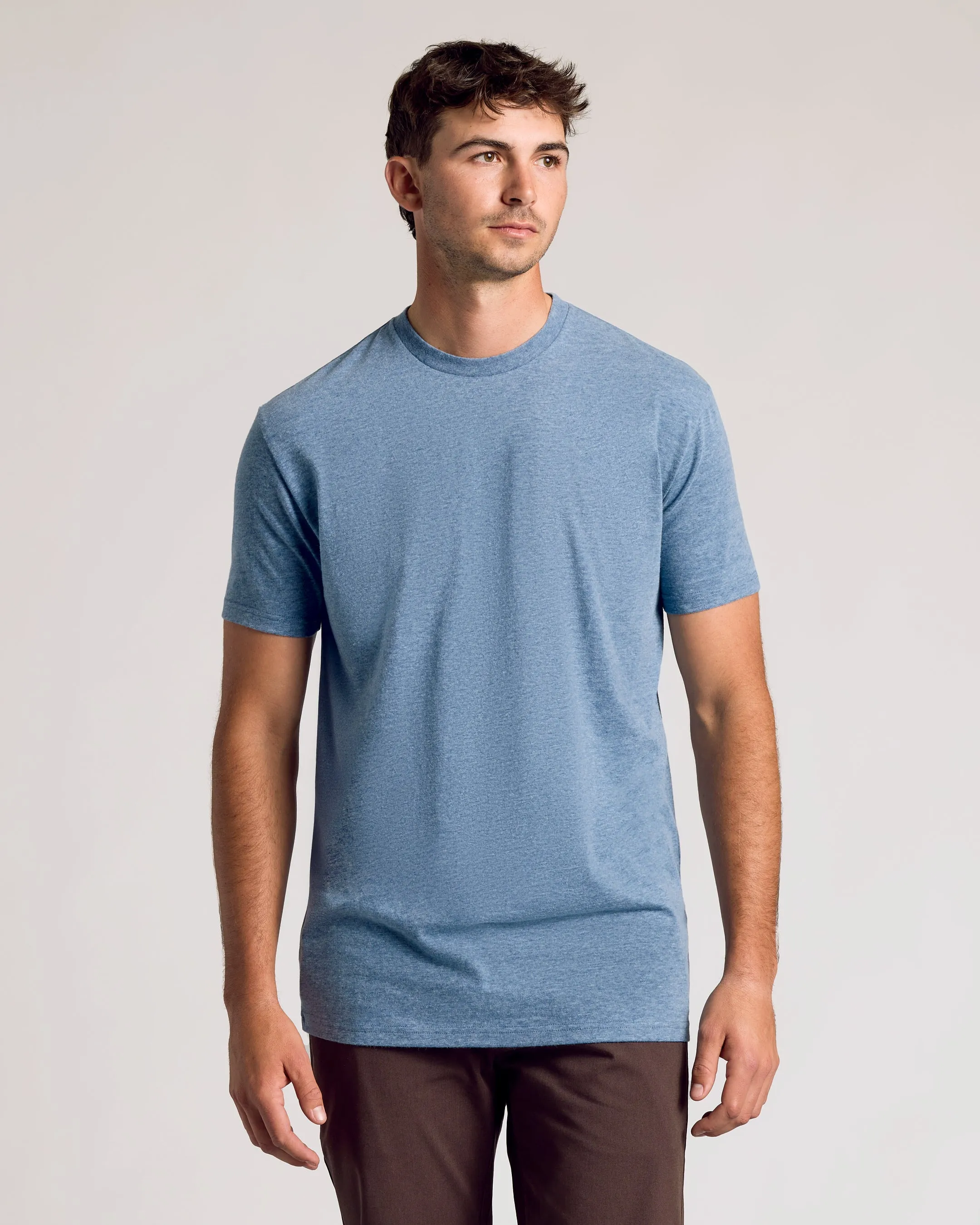 Dark Heather Tempest Tall Straight Hem Crew Neck T-Shirt