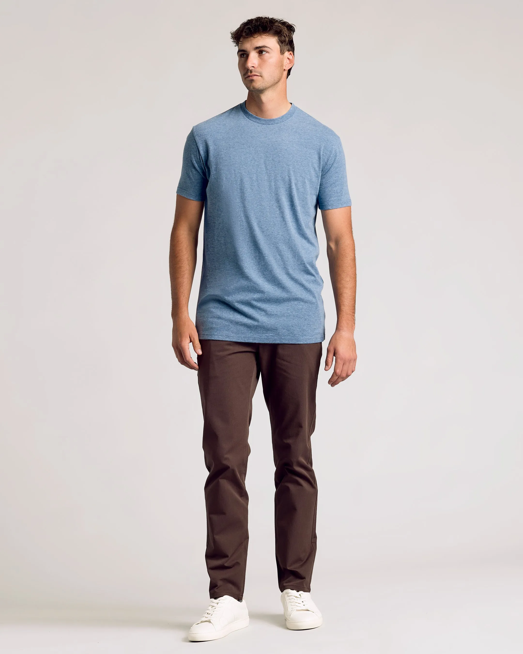 Dark Heather Tempest Tall Straight Hem Crew Neck T-Shirt