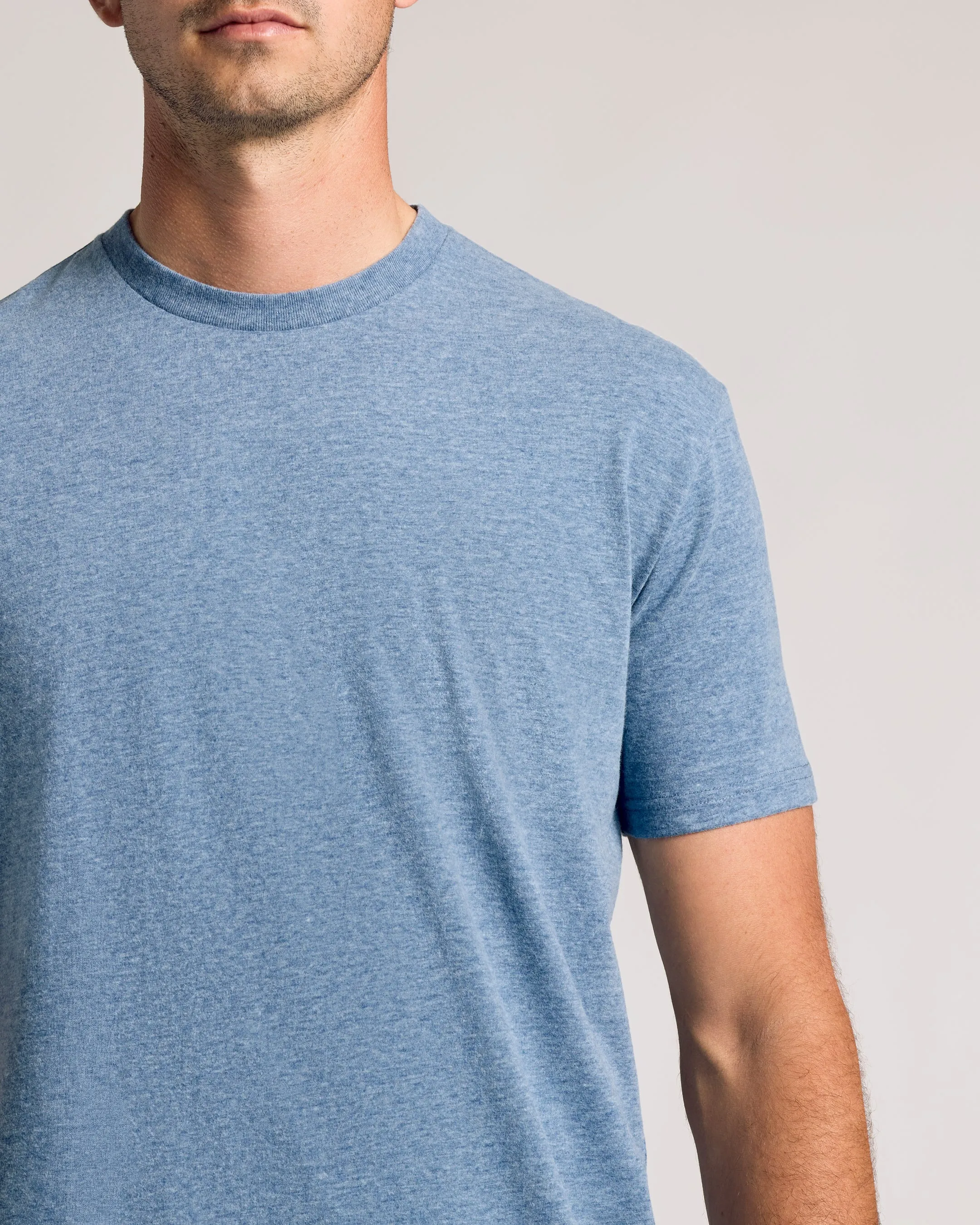 Dark Heather Tempest Tall Straight Hem Crew Neck T-Shirt