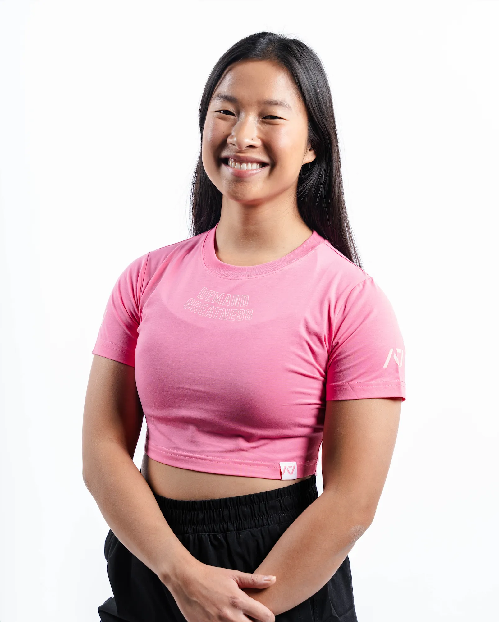 Demand Greatness True-Fit Women's Meet Crop - Roseite