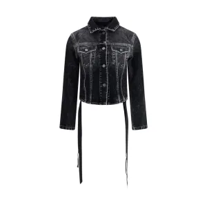 Denim Jacket with ribbon