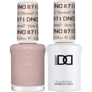 DND Duo - #871 How Do U Neutral / Soak-Off Gel Polish 0.5 oz.   Nail Lacquer 0.5 oz.
