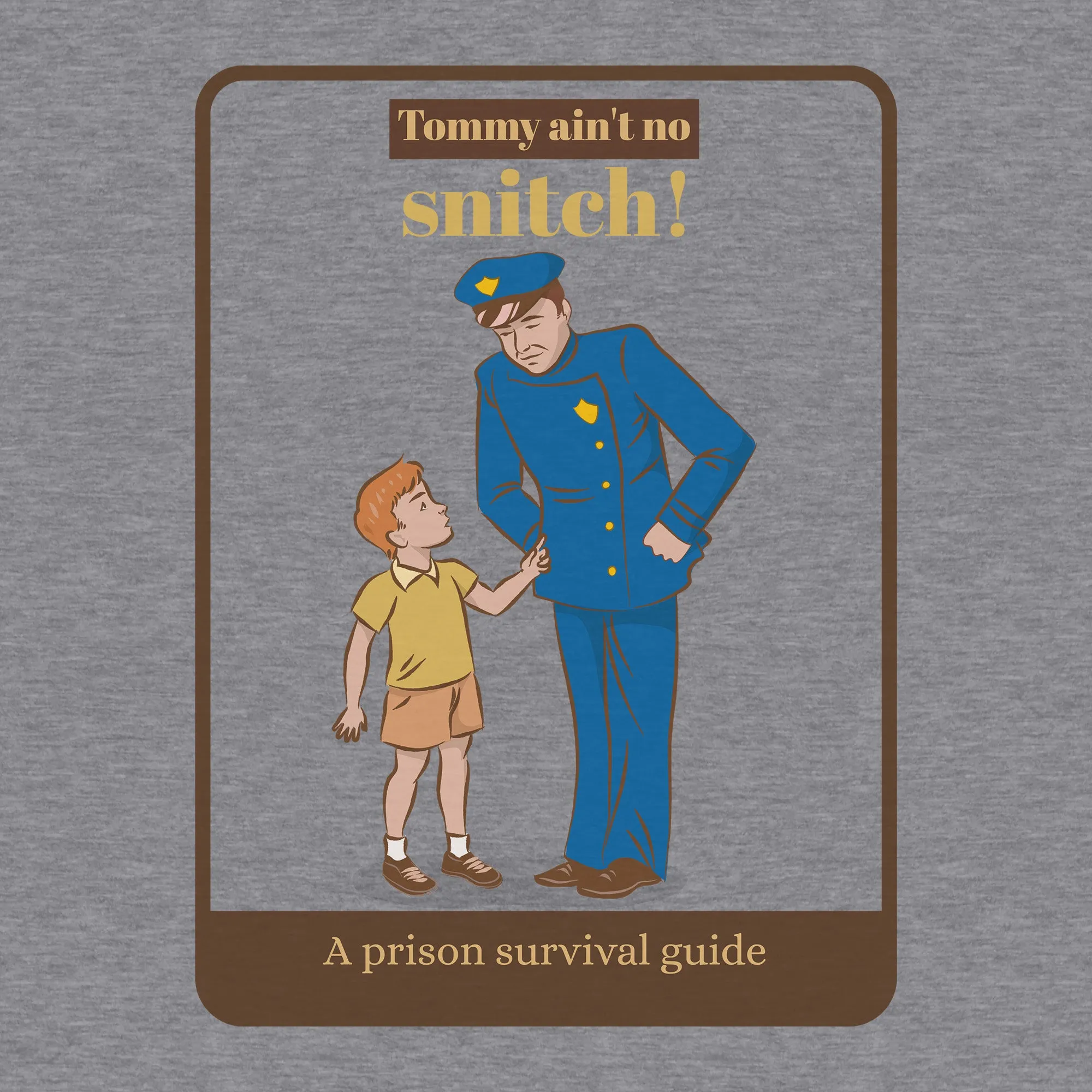 Don't Snitch, Dark Humor - Adult Unisex Classic Ringer Tee