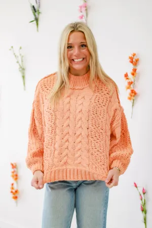 Dreaming of Spring Coral Sweater