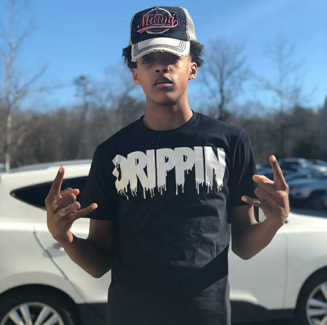 Drippin White | Black Tee