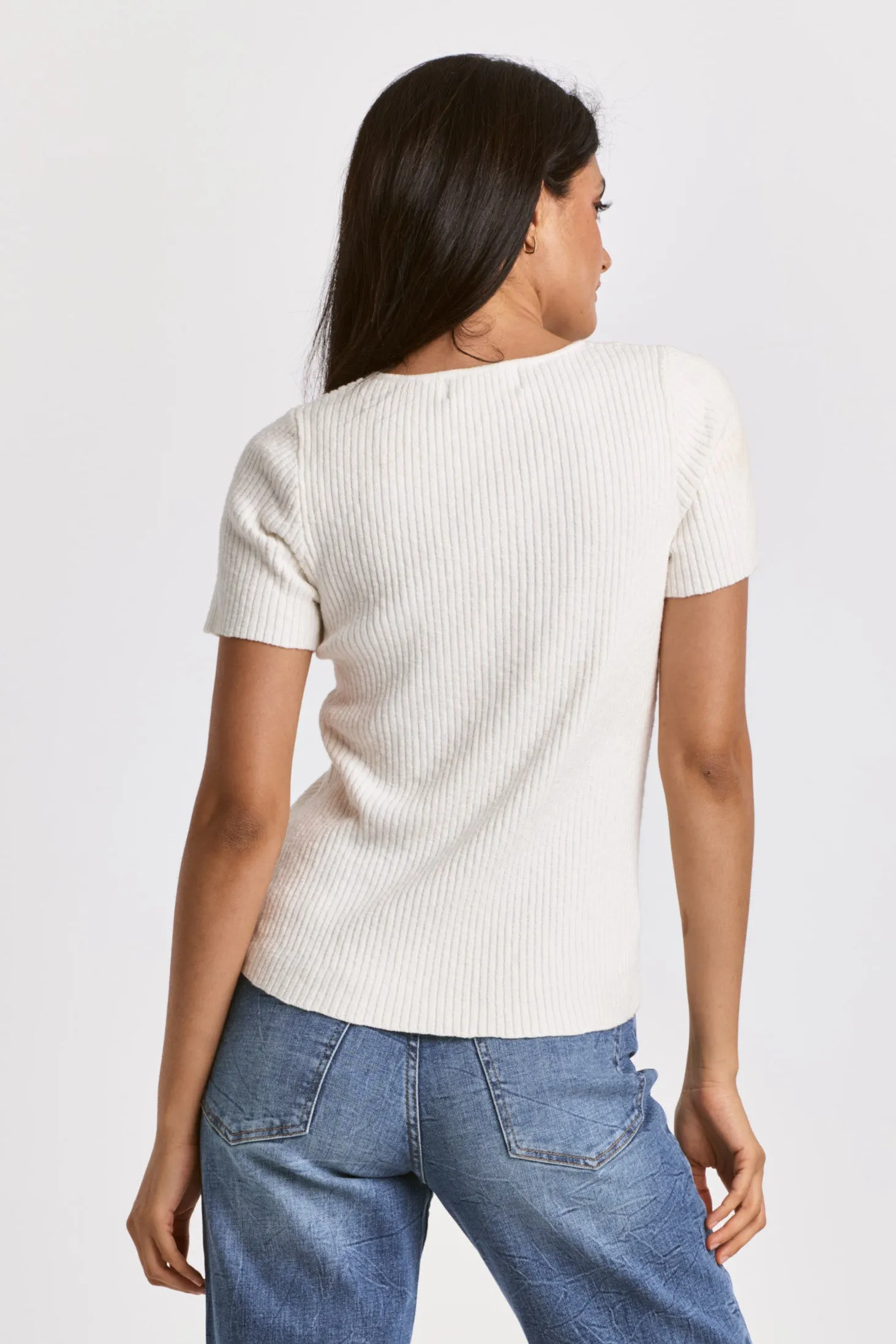 Elandra Fitted Ribbed Tee