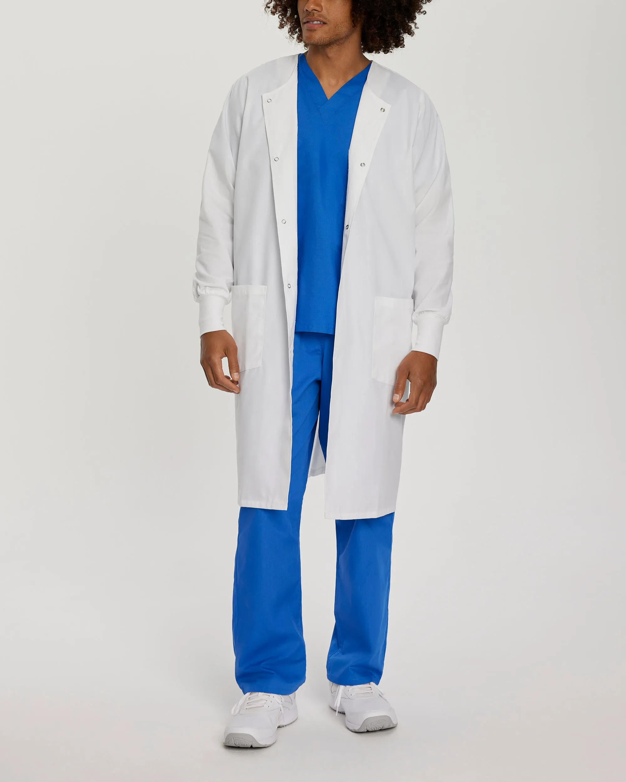 Essential Lab Coats 3178 Unisex 2 Pocket Full Length White Coat White