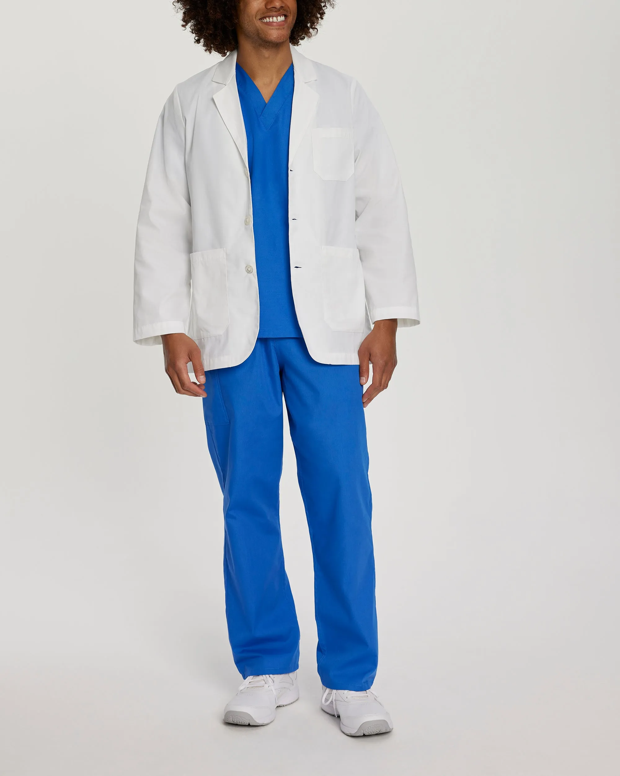 Essential Lab Coats 3224 Men's 5 Pocket Consultation Jacket White