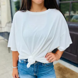 Everyday Simple Oversized Solid T-Shirt - FINAL SALE
