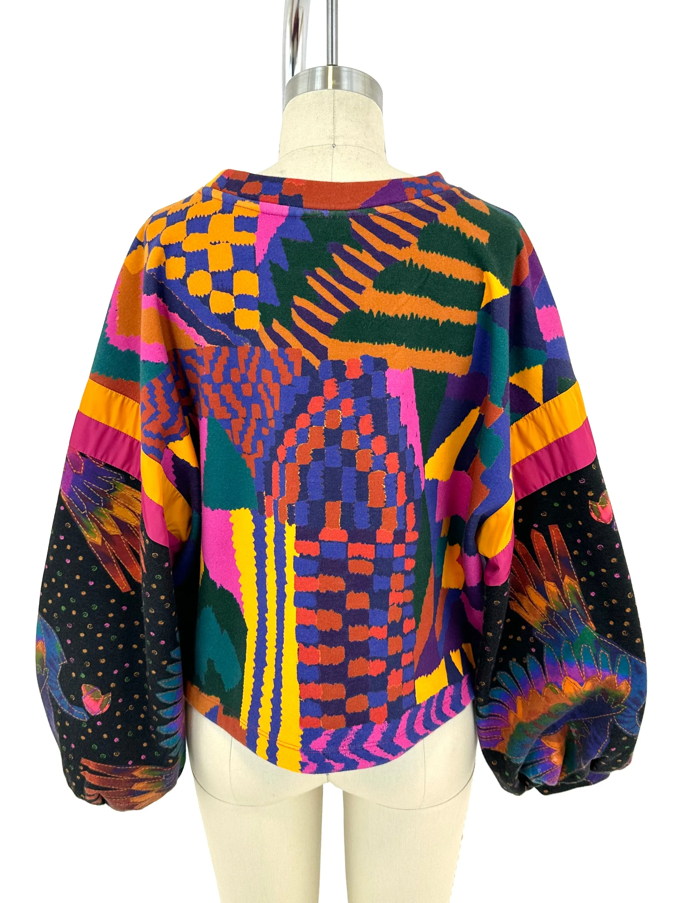 Farm Rio Abstract Patches Sweater