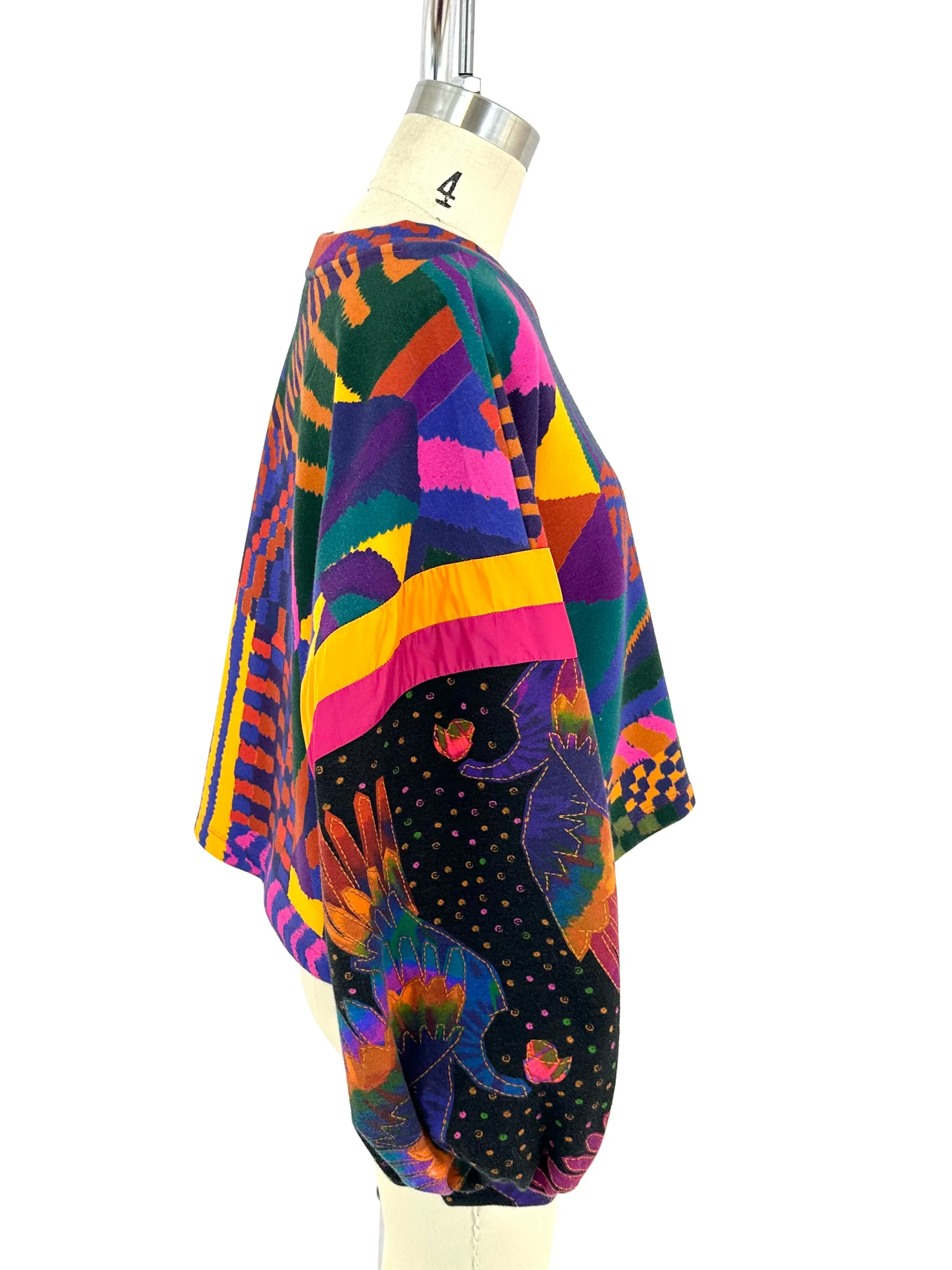 Farm Rio Abstract Patches Sweater