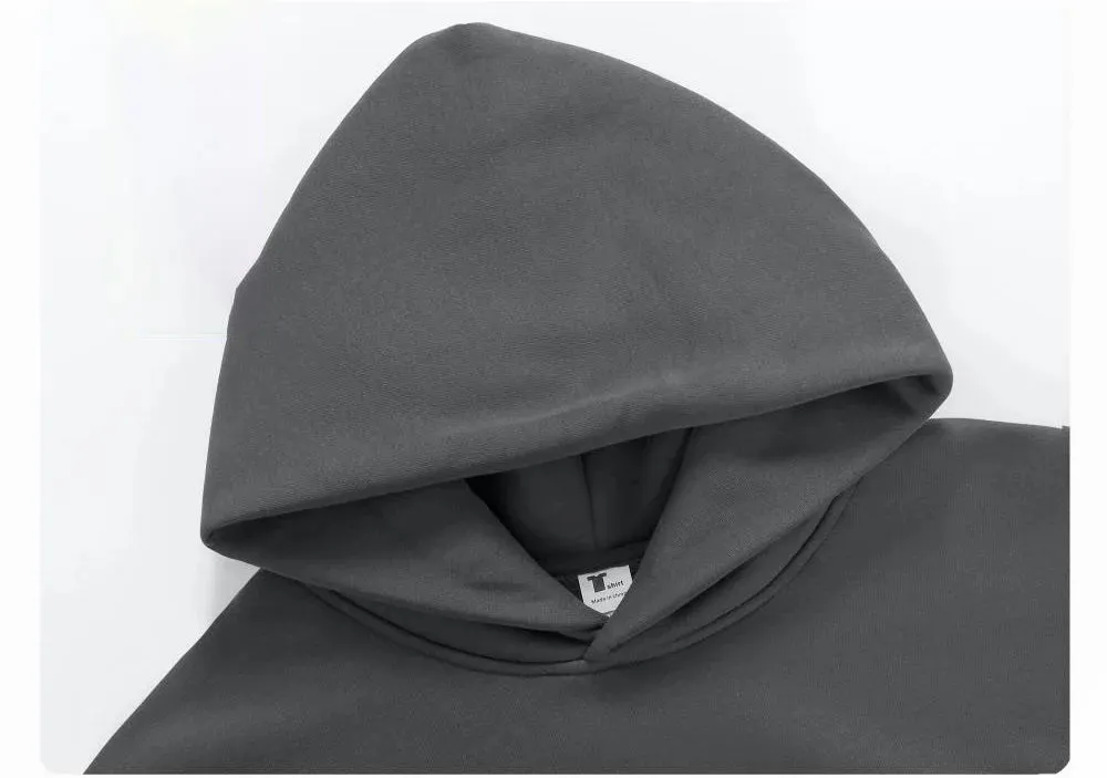 Fashionable Heavyweight Men's Hoodie - Casual Thick Cotton Sweatshirt