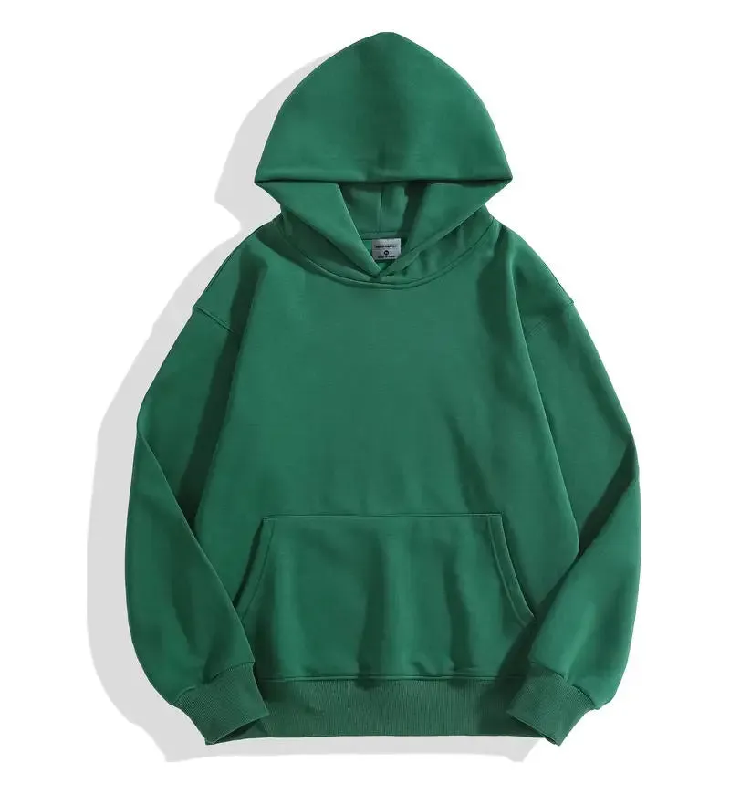 Fashionable Heavyweight Men's Hoodie - Casual Thick Cotton Sweatshirt