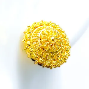 Fashionable Lush 22k Gold Earrings