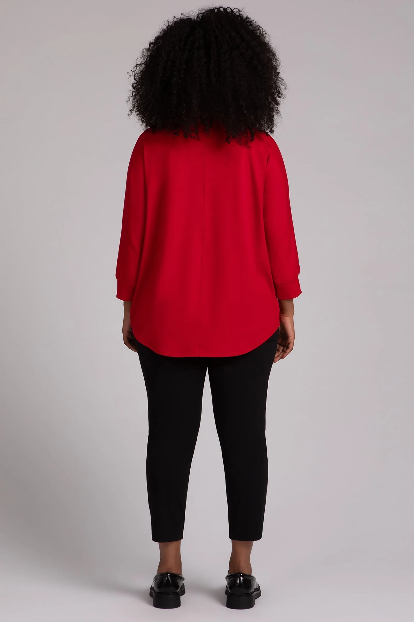 Fleece Back Jersey Funnel Neck Pullover with Kangaroo Pocket