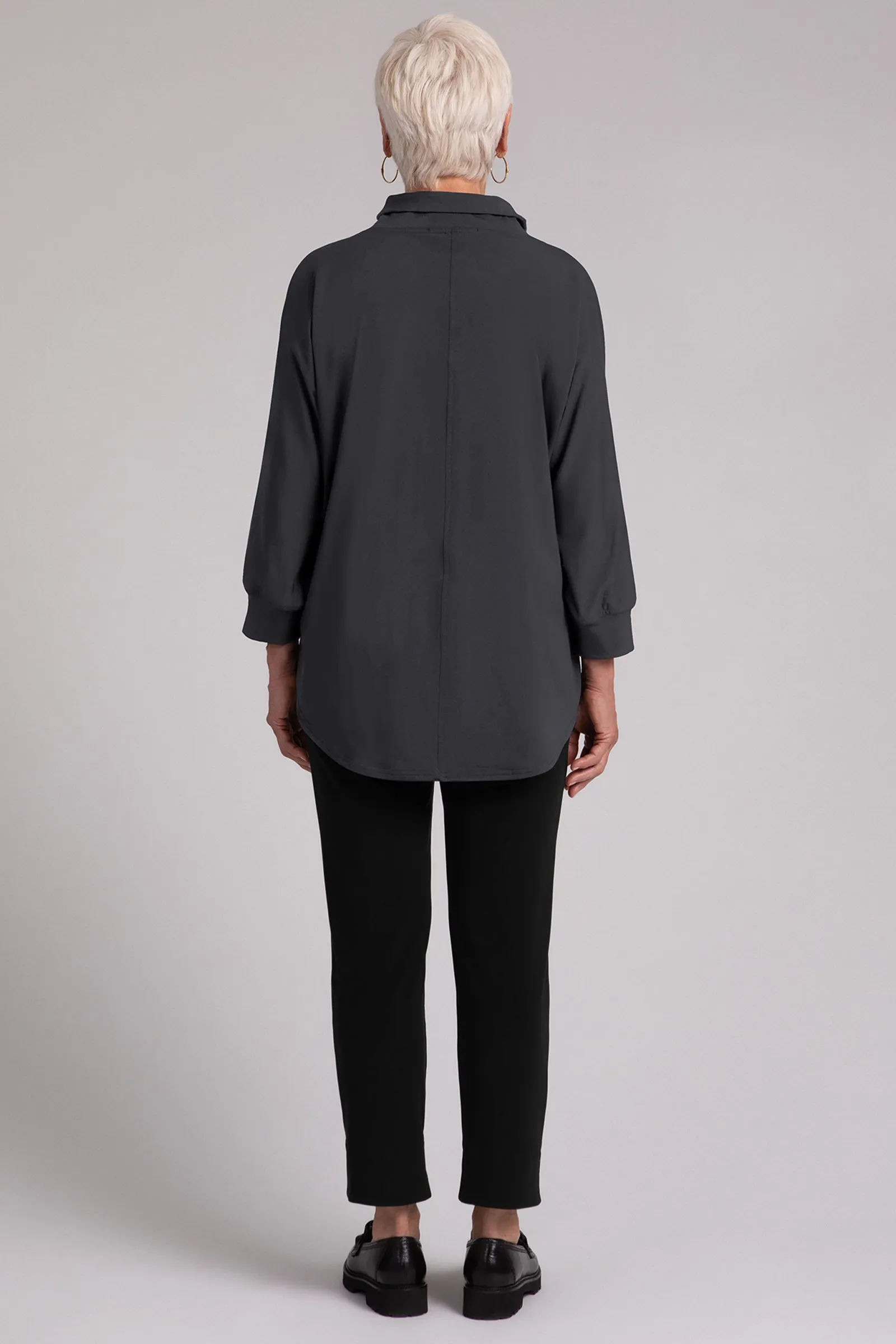 Fleece Back Jersey Funnel Neck Pullover with Kangaroo Pocket