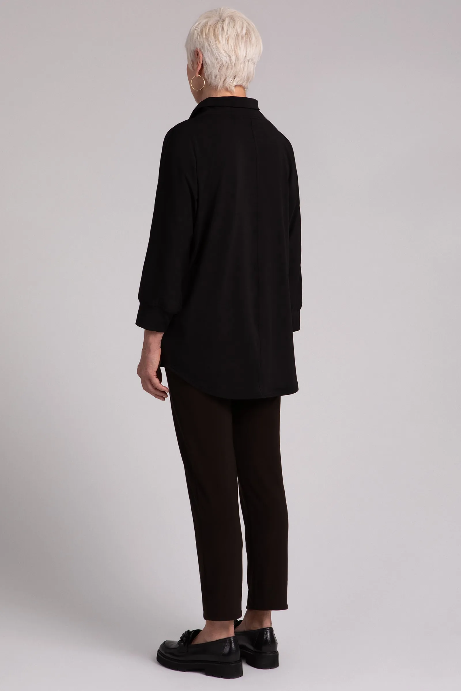 Fleece Back Jersey Funnel Neck Pullover with Kangaroo Pocket