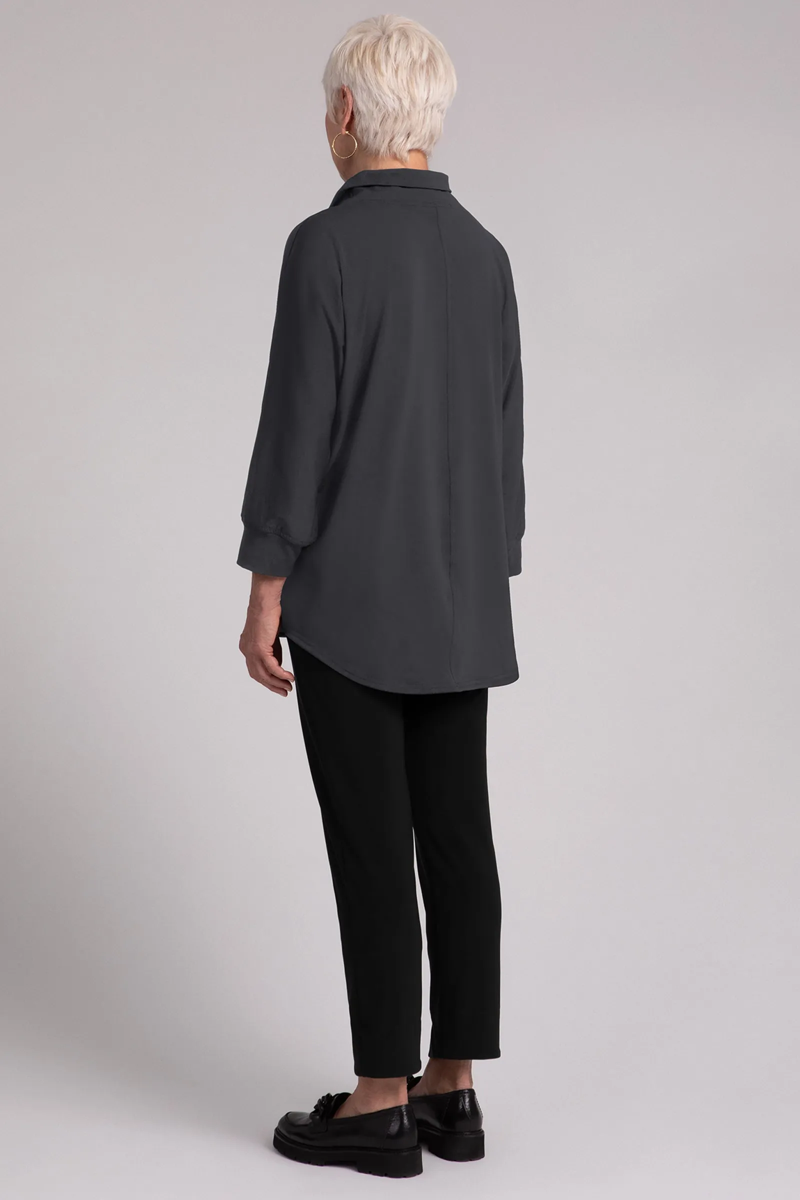 Fleece Back Jersey Funnel Neck Pullover with Kangaroo Pocket