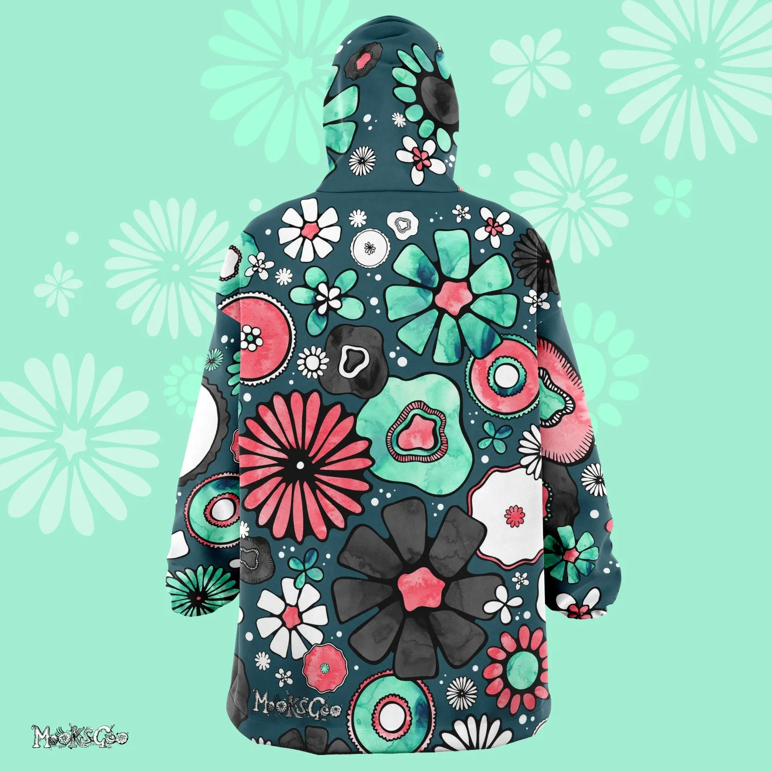 Flower Power Oversized Snug Thick Blanket Hoodie
