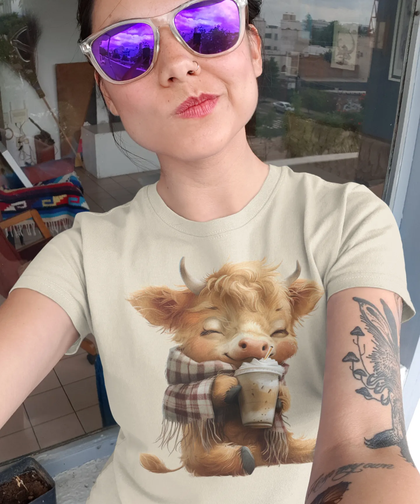 Frappe Calf Tshirt or Sweatshirt.