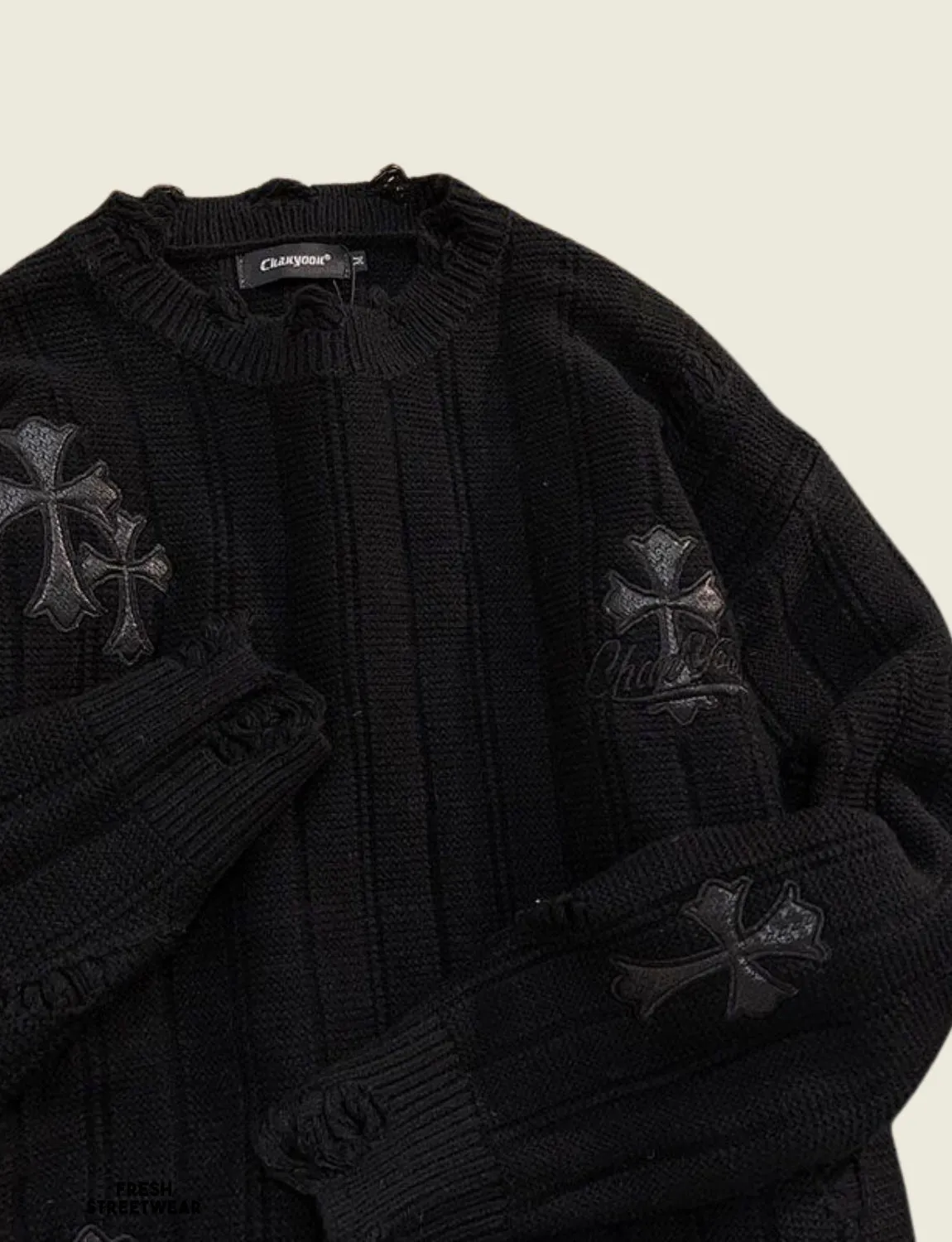 FSW® Cross Design Pullover Sweater