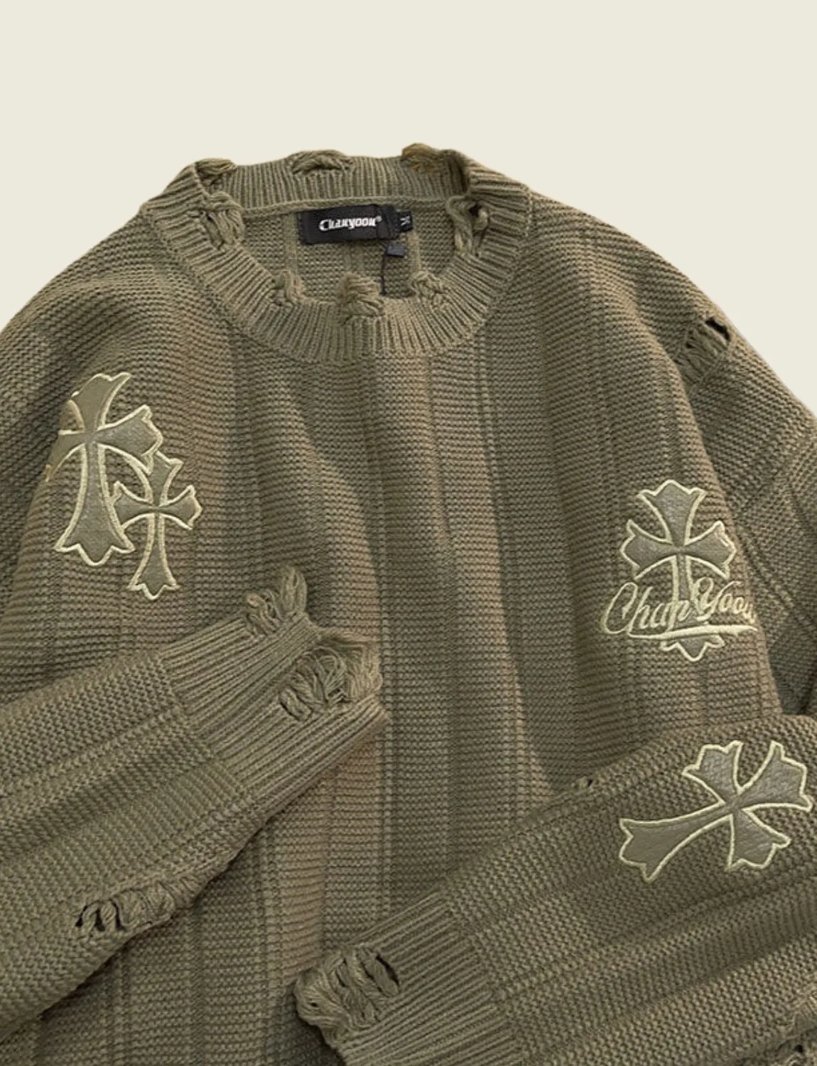FSW® Cross Design Pullover Sweater