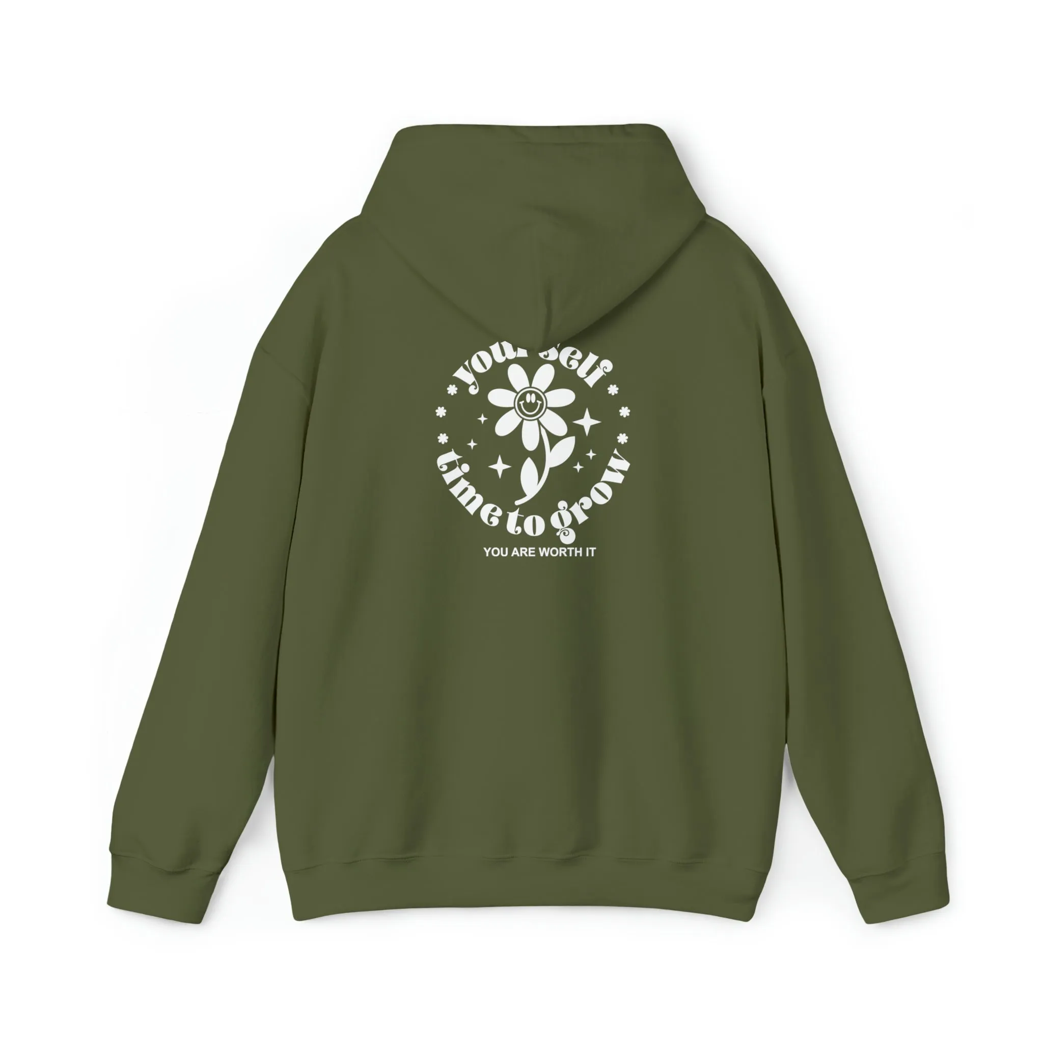Give yourself time to grow- Unisex Heavy Blend™ Hooded Sweatshirt