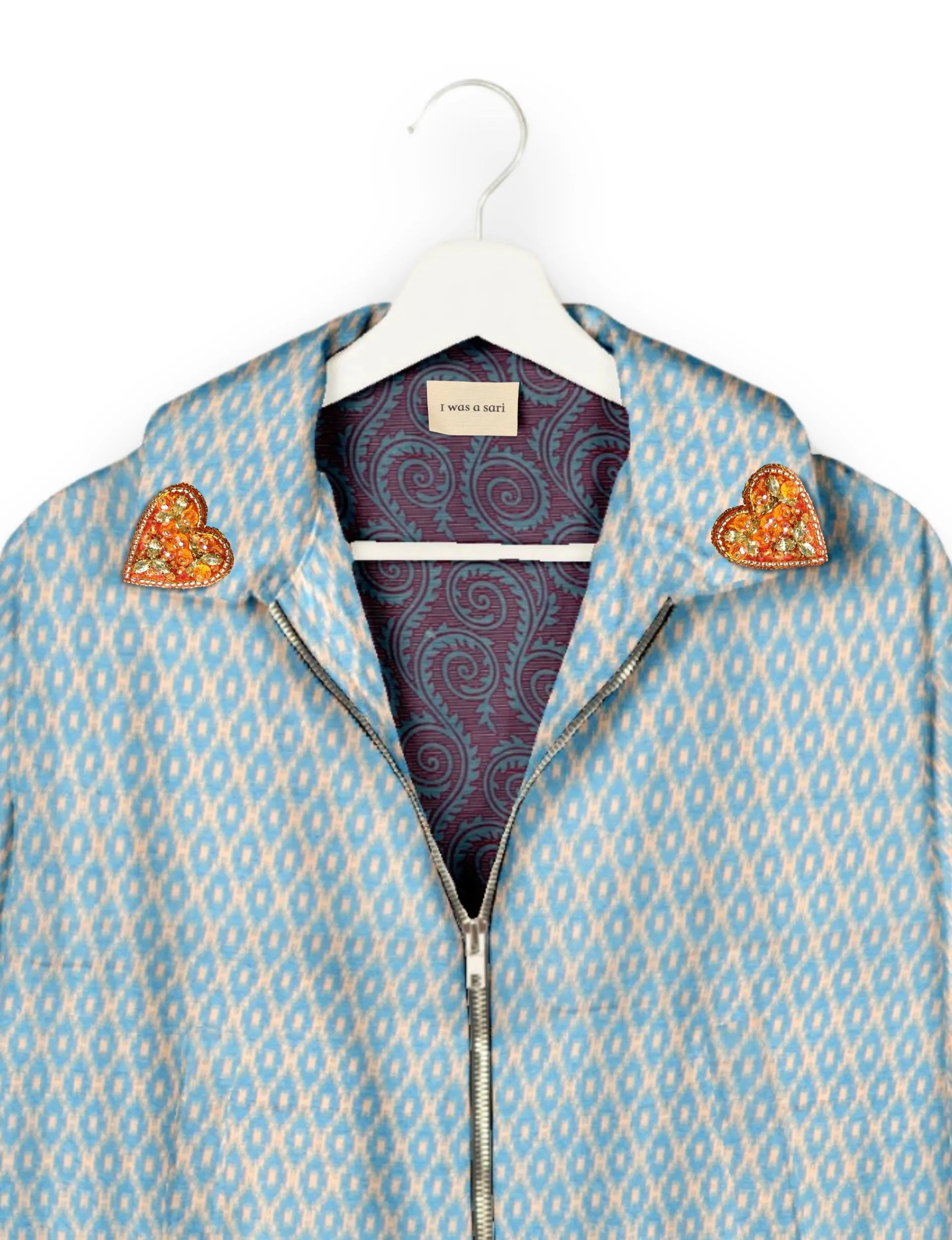 GOLD HEART BOMBER JACKET