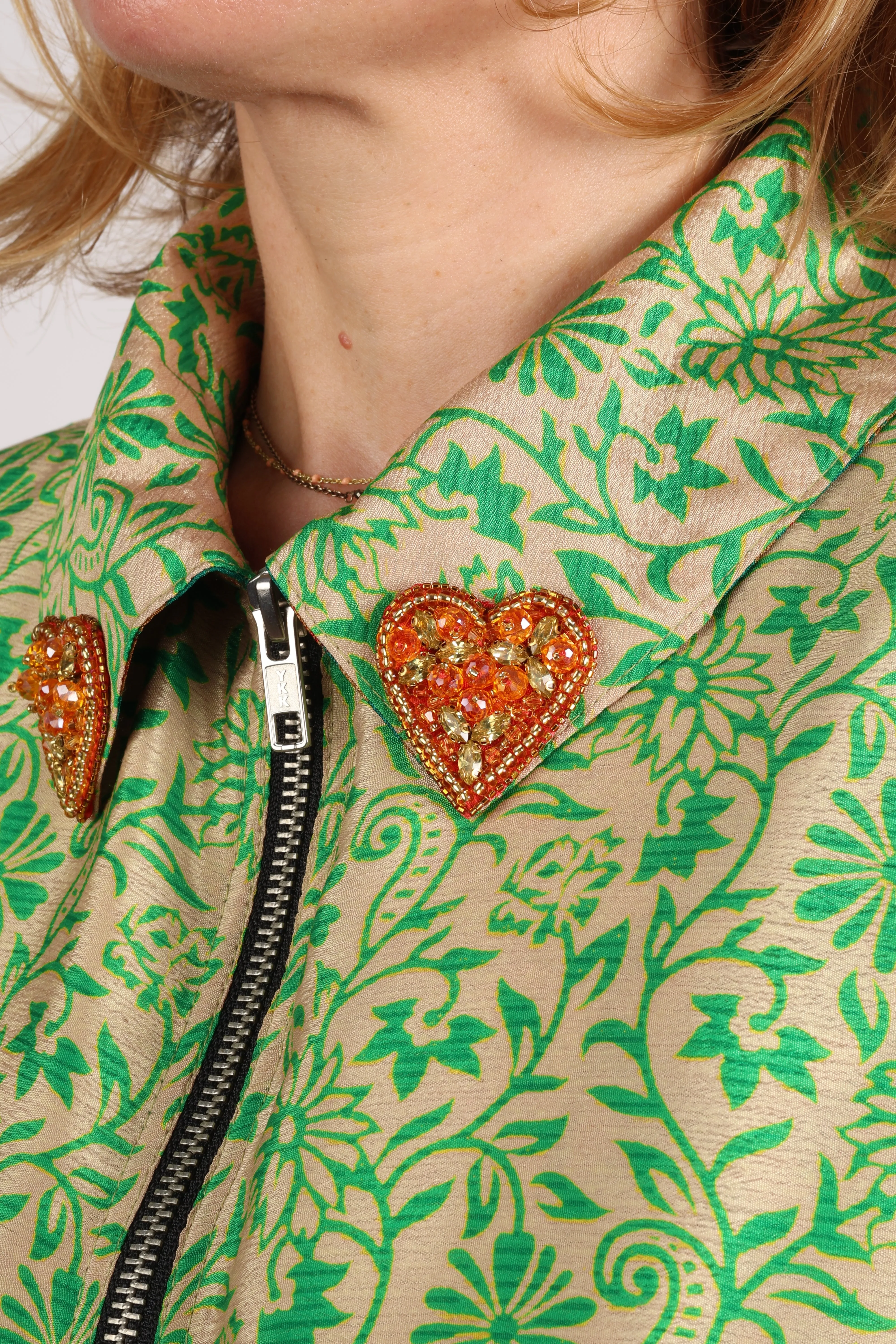 GOLD HEART BOMBER JACKET