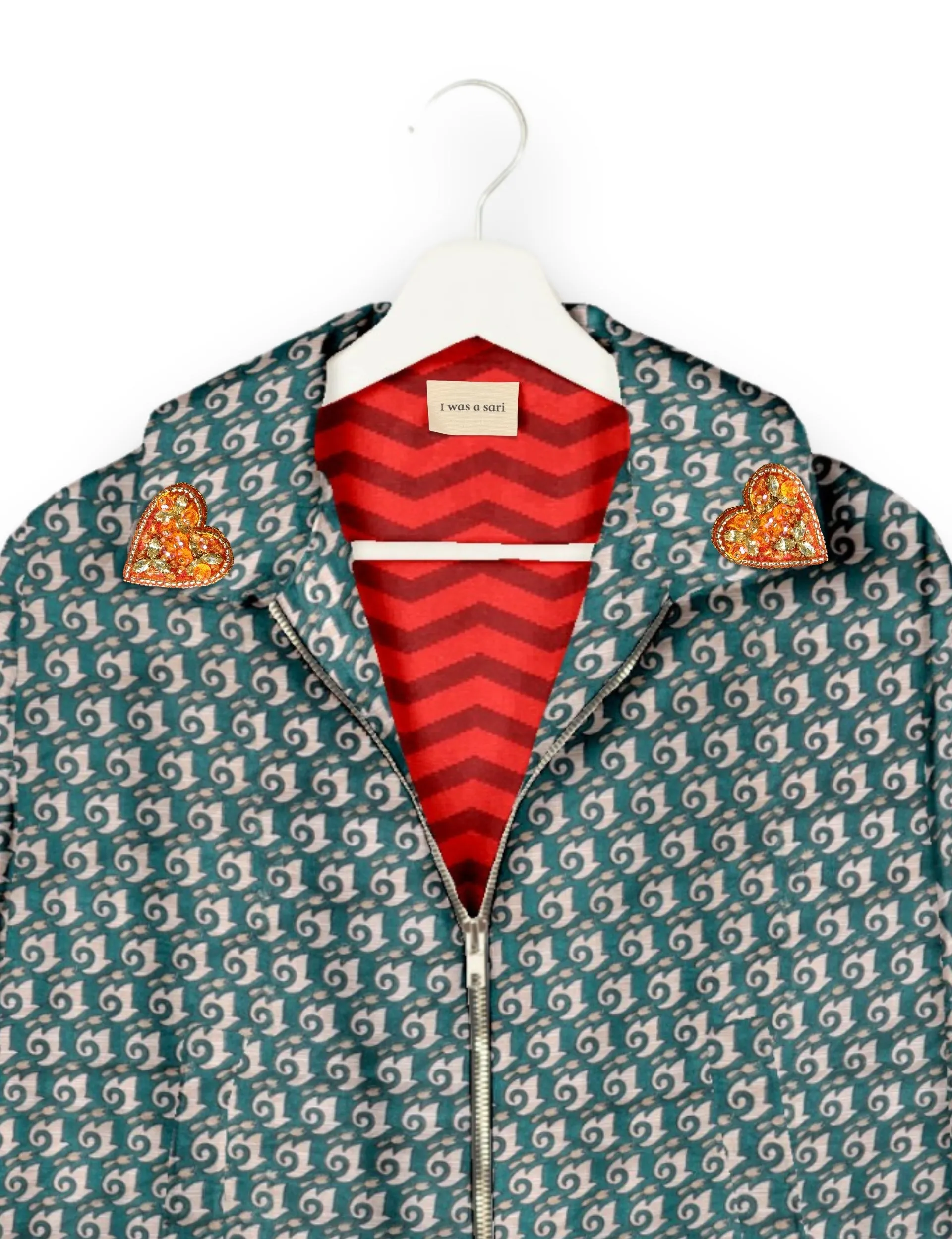 GOLD HEART BOMBER JACKET