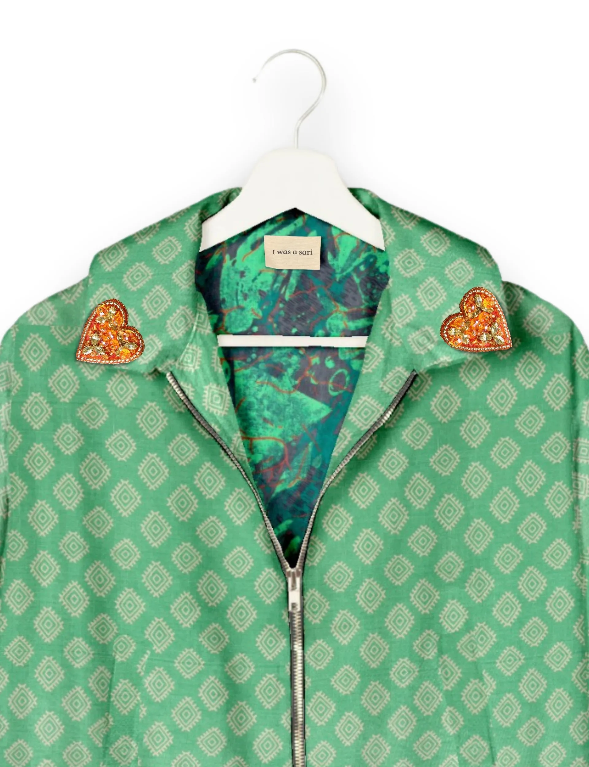 GOLD HEART BOMBER JACKET
