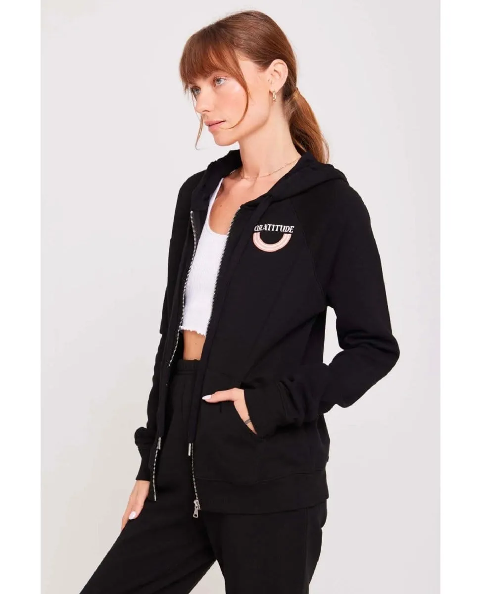 Gratitude Raglan Zip Hoodie