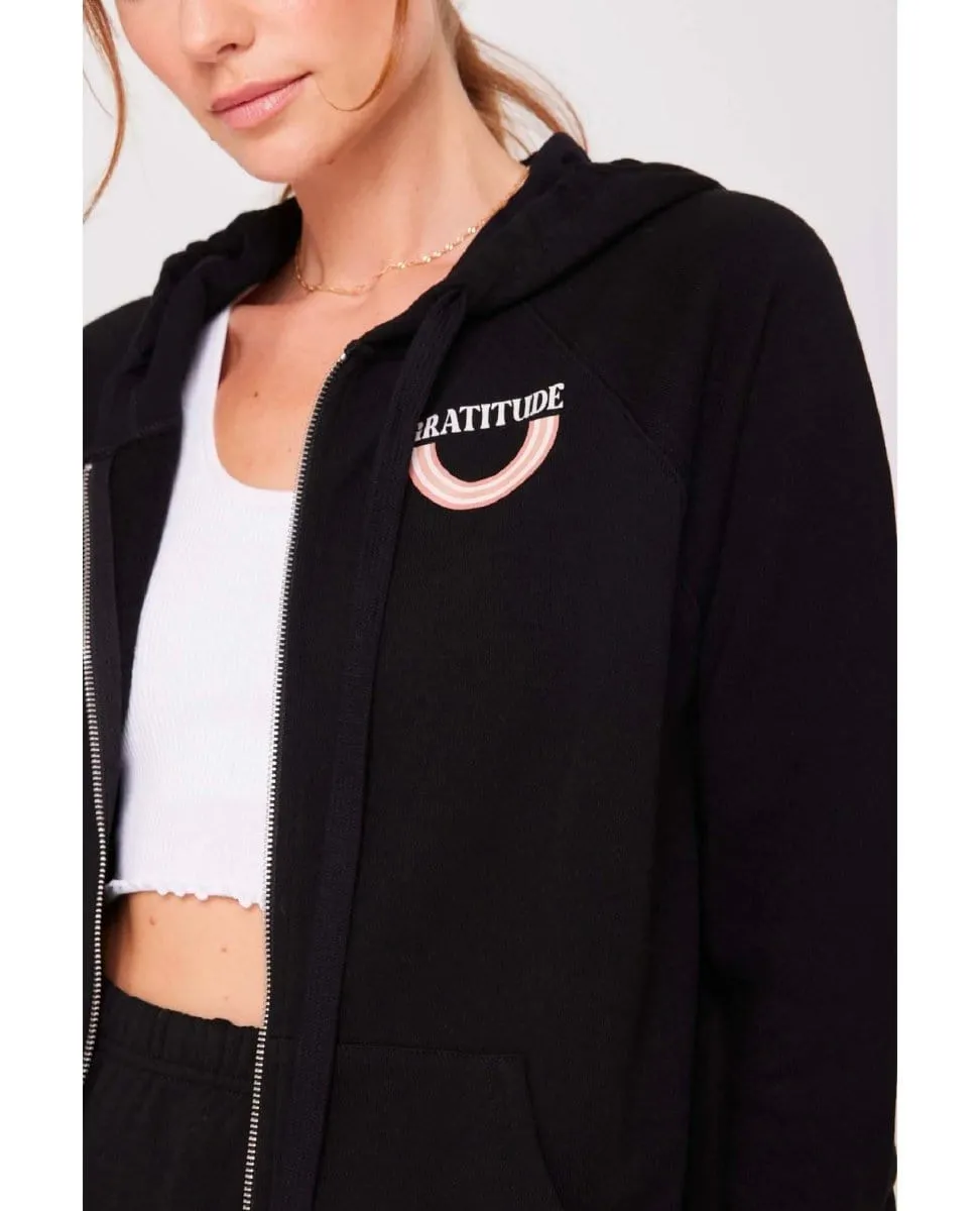 Gratitude Raglan Zip Hoodie