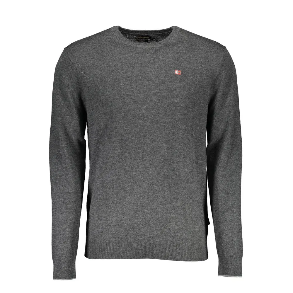 Gray Wool Men Sweater