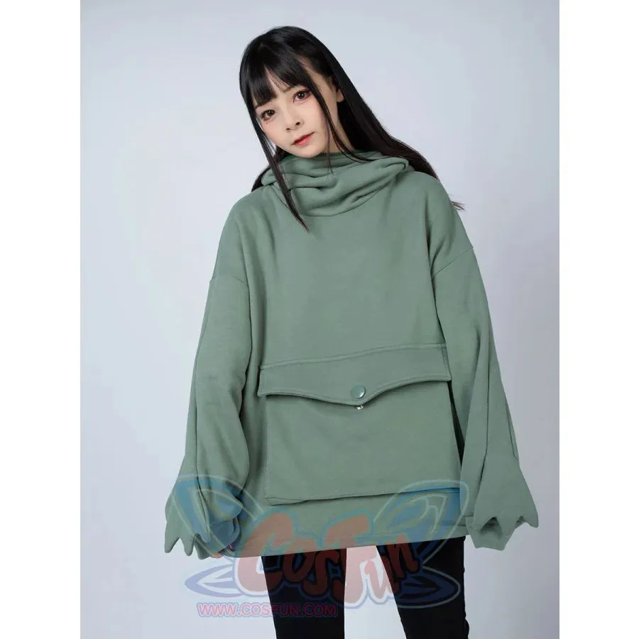 Green Froggy Give My Princess Oversized Full Zip Hoodie Coat C00064