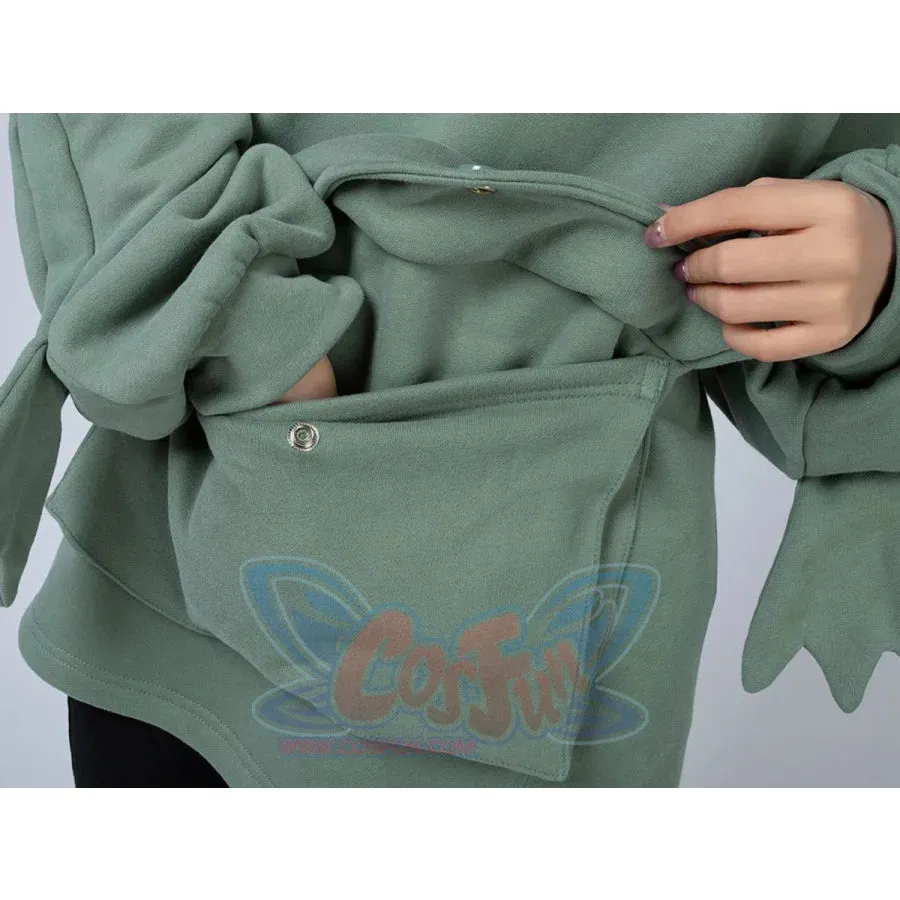 Green Froggy Give My Princess Oversized Full Zip Hoodie Coat C00064