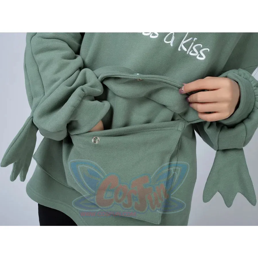 Green Froggy Give My Princess Oversized Full Zip Hoodie Coat C00064
