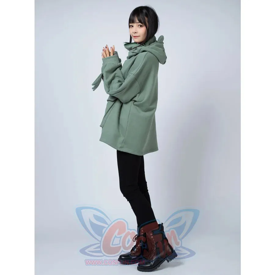 Green Froggy Give My Princess Oversized Full Zip Hoodie Coat C00064