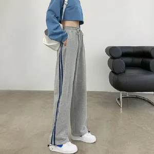 Grey Contrast Blue Striped Jogger